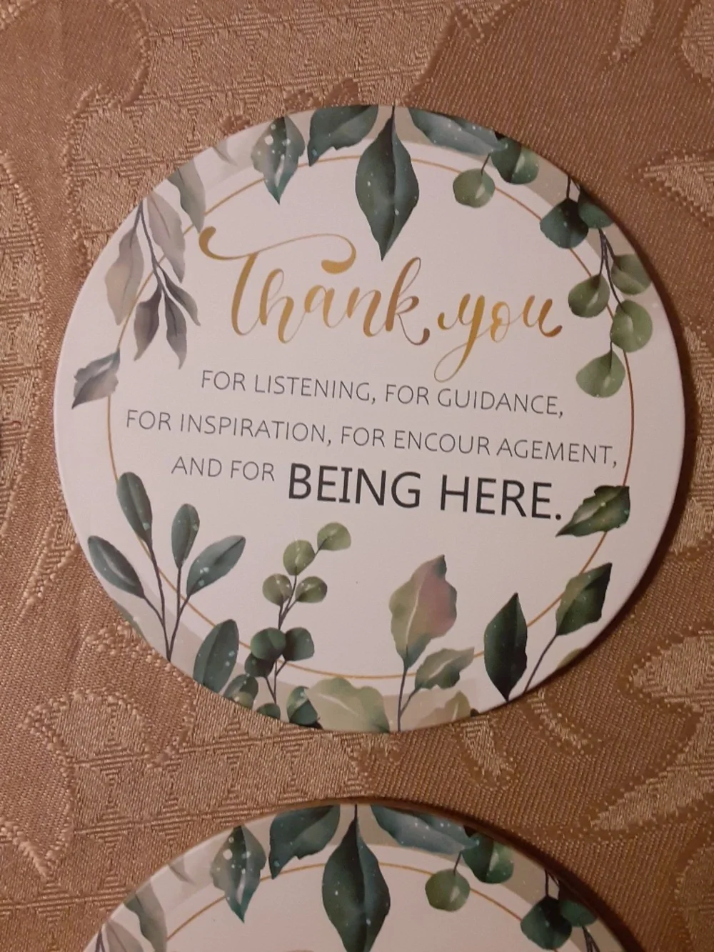 N/A inspirational coaster